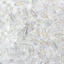 Miyuki quarter tila 5x1.2mm beads - Crystal ab QTL-250